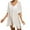 White, variant on WXLWZYWL Summer Dress Women'S Solid Short Sleeve V-Neck Beach Bikini Cover Up Lace Up Dress White