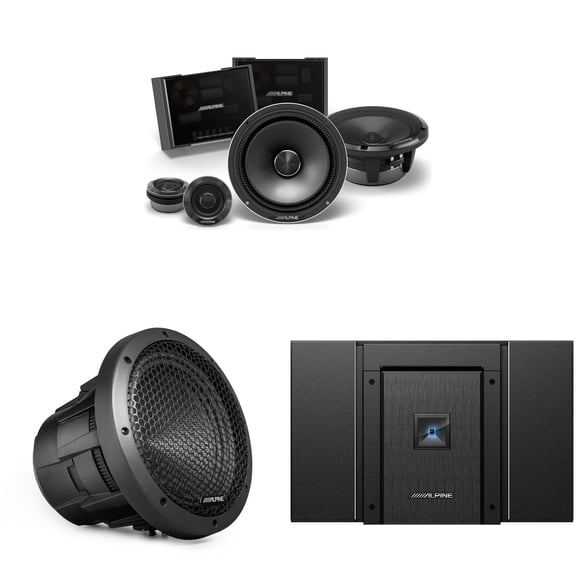 Alpine HDA-V90 Status Hi-Res 5-Ch Amp w/ HDZ-65C 6.5" & HDZ-W10 10" Sub Upgrade Bundle
