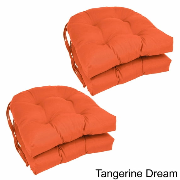 Blazing Needles U-shaped 16-inch Dining Chair Cushions (Set of 4) - 16 X 16