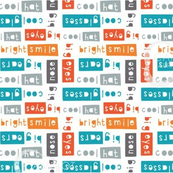 Mr. Potato Quotes Multicolor 100% Cotton Fabric Sold by The Yard