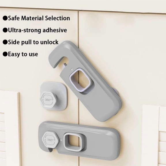 2PCS Fridge Lock，Refrigerator Lock For Kids，Childproofing Freezer Door Latches，Child Proof Door Lock For Drawers, Refrigerators, Doors.