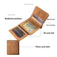 thumbnail image 5 of Men's Leather Bifold Wallet Slim Hipster Cowhide Credit Card/ID and Inserts, 5 of 5
