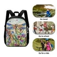 thumbnail image 2 of Xixirimido Colorful Dragonfly and Flower Print 3 Pcs Kids BookBag+Lunch Box+Pencil Bag for Primary/Middle School Bag Backpack Set for Boys Girls, 2 of 4