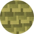 thumbnail image 1 of Ahgly Tapis Rond Lavable en Machine Intérieur Transitionnel Chêne Brun, 8 Pieds Rond, 1 of 7