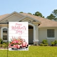 thumbnail image 2 of Jbralid Happy Mothers Day Pink Truck With Flowers Garden Flag For Spring Summer Home Outdoor Garden Yard Door Decor 12x18 inch, 2 of 5