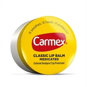 4 Pack Carmex Original Lip Balm Jars For Dry Chapped Lips .25 Oz Ea
