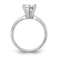 thumbnail image 2 of Solid Platinum 1/2ct. Medium-Weight Comfort Fit 6-Prong Ring Band with CZ Cubic Zirconia Size 7, 2 of 8