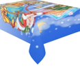 thumbnail image 3 of Mantel navideño ABPHQTO de Papá Noel con ciervo 150x210 cm para decoración del hogar, 3 of 3