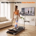 thumbnail image 3 of Walking Pad Treadmill with Handle Bar & 6% Adjustable Incline, Foldable Portable Treadmills for Home Office, Quiet Under Desk Treadmill, Silver, 3 of 11