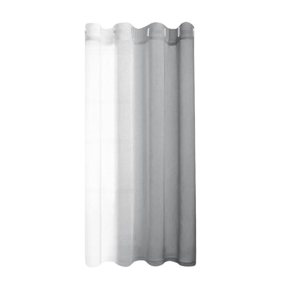 White Curtains for Living Room, Voile Sheer Curtains, 52X63 In, Gradient Light Filtering, Black and Gray Curtains, 1 Pc