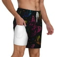 thumbnail image 3 of Gaeub Butterfly Mens Swim Trunks Stretch Beach Shorts Quick Dry for Men Swim Shorts Swimwear with Pockets- X-Large, 3 of 9