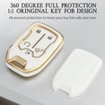thumbnail image 5 of OFFCURVE White Gold Key Fob Covers for GMC Sierra 1500 2500HD 3500HD, 1 Piece, 5 of 7