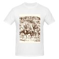 thumbnail image 4 of Bingfone Western Desert Cowboys2 Men'S Loose Fit Short-Sleeve Pocket T-Shirt, 4 of 7
