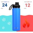 thumbnail image 4 of Drinco Water Bottle Double Wall Vacuum Insulated Stainless Steel, 22oz Royal Blue, 4 of 5