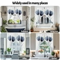 thumbnail image 6 of Spring X-ray Swag Curtain Valance for Windows, Image of Black Tulip Flower Window Treatments Short Swag Topper for Kitchen Windows Bathroom Bedroom, 36"x36", 6 of 8