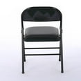 thumbnail image 3 of Zimtown Ste of 4 Fabric Folding Chair Black Soft Padded Seat Compact Steel Back Strong, 3 of 11