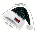 thumbnail image 6 of Dserhfy Sequined Santa Hat Glittery Christmas Hat with Bow Fluffy Pompom Unisex Fuzzy Xmas Hat for Christmas New Year Festive Parties, 6 of 8
