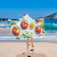 thumbnail image 2 of Yayeee Kids Hooded Towels Toddler Soft Absorbent Beach Bathing Wrap 50" x 23.5", Green Tomatoes, 2 of 5