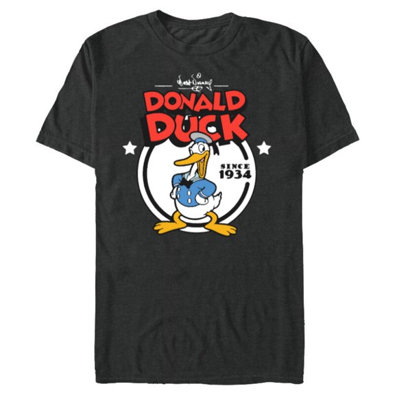 Disney Donald Duck 90th Anniversary Since 1934 Retro Vintage- Short Sleeve Blended T-Shirt for Adults - Customized-Dark Heather