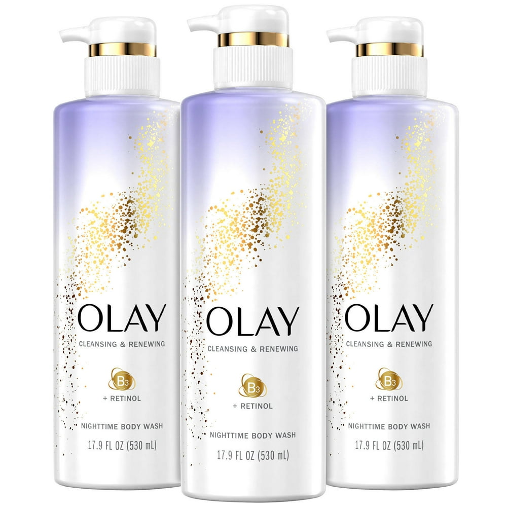 Olay Cleansing & Renewing Nighttime Body Wash With Retinol (17.9 Fl., Oz. 3 Pk.)