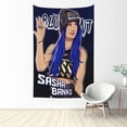 thumbnail image 1 of Tapiz de Sasha Banks con impresión de póster para colgar en la pared, arte de pared, tapiz para dormitorio, sala de estar, pasillo, dormitorio, decoración del hogar, 60 x 40 pulgadas, 1 of 8