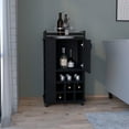 thumbnail image 5 of DUOSONG Bar Cart With 6 Built-In Wine Rack And Casters, Black Black Particle Board Furniture Dining Furniture Kitchen Islands & Carts, 5 of 5