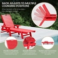 thumbnail image 6 of WestinTrends Malibu 3-Piece Outdoor Chaise Lounge Set with Side Table, All-Weather Poly Lumber, 5-Position Backrest, Lawn Pool Patio Furniture, Red, 6 of 14