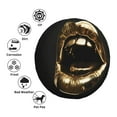 thumbnail image 2 of Kdxio Golden Lips Modern Sculpture for Tire Cover Wheel Protectors Tyre Covers Weatherproof Wheel Covers Universal Fit for Trailer Rv SUV Truck Camper Travel Trailers 15 inch, 2 of 5