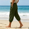 thumbnail image 5 of cfhntfmh Casual Capri Pants for Women High Waisted Loose Fit Joggers with Pockets Lightweight Comfy Lounge Pants, 5 of 7