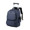 thumbnail image 2 of yuksok Large Capacity Rolling Backpack Travel Rolling Rucksack for Women Men Adults blue, 2 of 9