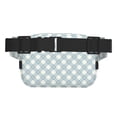 thumbnail image 3 of Balery Daisy Plaid Blue Mochila Cinturón para Mujeres y Hombres, Bolsa de Cintura Impermeable de Doble Capa con Correa, 3 of 9