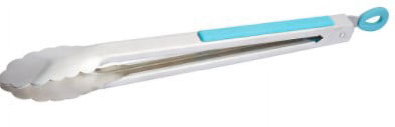 The Pioneer Woman Kitchen Tongs, Silicone and Stainless Steel, Set of 2,  Teal 