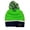 Action Green/Navy, variant on Unisex College High School Team Color Two Tone Pom Pom Knit Beanie Hat