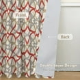 thumbnail image 2 of DriftAway Alexander 100% Blackout Curtains for Living Room Linen Blend Pattern Match Thermal Insulated Room Darkening Geo Moroccan Mid Century Back Tab Bedroom Drapes 2 Panels 52 x 84 Inch Linen Red, 2 of 8