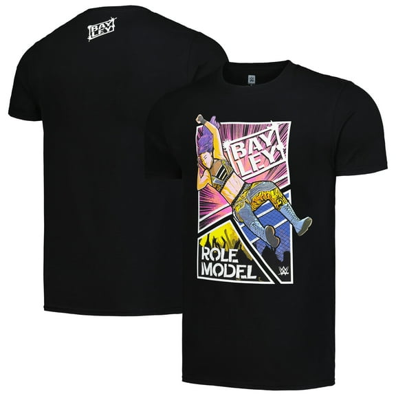 Men's Black Bayley Role Model Elbow Drop T-Shirt