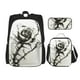 thumbnail image 1 of Balery Black And White Rose Mochila escolar 3 en 1 para niños: mochila resistente con lonchera térmica y estuche para lápices. Mochila escolar para niños y niñas., 1 of 7