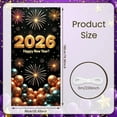thumbnail image 2 of Golden Numbers 2026 New Year Banner Firework Design New Year Backdrop Metallic Balloons Gold Green Color 2026 Background for New Year Party 2026 Celebration Indoor Decoration, 2 of 9