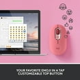 thumbnail image 4 of Logitech POP Mouse, Wireless Mouse with Customizable Emojis, SilentTouch Technology, Precision/Speed Scroll, Bluetooth, Heartbreaker, 4 of 11