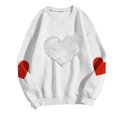 thumbnail image 5 of Kilaqueen Valentines Day Sweatshirt for Women Funny Love Heart Shirts Casual Fashion Sequin Pullover Blouses Valentine Gifts Oversized Long Sleeve Tunic Tops, 5 of 6
