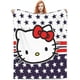 thumbnail image 3 of Manta personalizada con estampado de Hello Kitty, venta al por mayor, manta polar gruesa y cálida, decoración para sofá y hogar, tiro de franela, 3 of 4