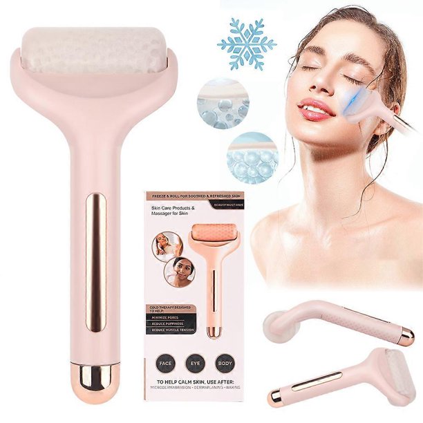 Rodillo de hielo para masaje facial, herramienta para levantar la piel, masaje para estiramiento facial, reafirmación de la piel, antiarrugas, alivio del dolor, herramientas de masaje de la piel