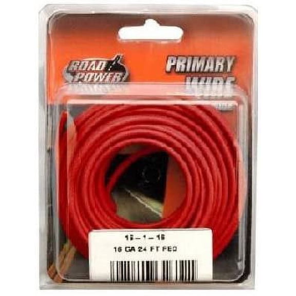 Coleman Cable 24 ft. 16 Ga. Primary Wire Red