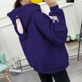 thumbnail image 6 of Tunics for Leggings Fall Loose Fit Hooded Long Sleeve Dolman Cold Shoulder Hoody Graphic Hoodie Cotton Hoodies (Purple,XXL), 6 of 7