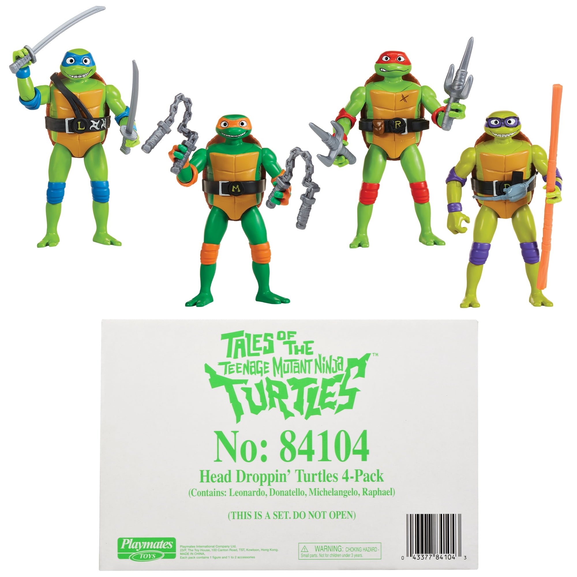 Tales of the Teenage Mutant Ninja Turtles: Head Droppin' Turtle Basic Figure 4-Pack by Playmates Toys