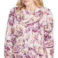 thumbnail image 4 of Alfred Dunner Womens Petite Shimmer Paisley Crew Neck Sweater, 4 of 4