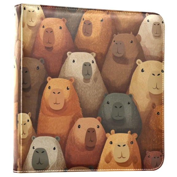 Photo Album Leather Photo Album 11.8x11.2x1.5 Inch Bookshelf Photo Album Photo Album Photo Store Scrapbook Photo Album Capibara Seamless