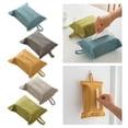 thumbnail image 2 of CIYISON Tissue Holder Case with Convenient Hanging Rope Wall Mounted Napkin Dispenser Paper Towel Bag Living Room Decoration, 2 of 19
