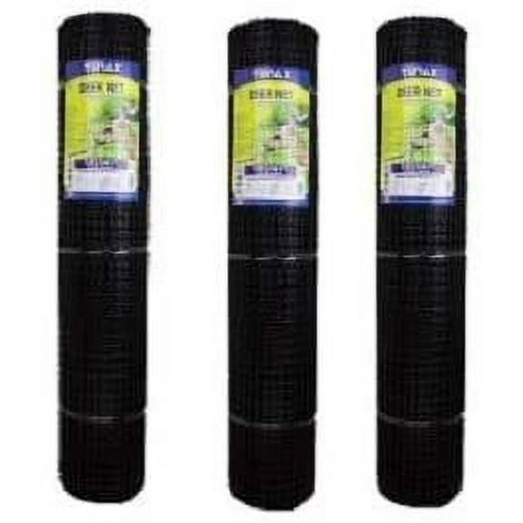 Tenax 2A040006 Deer Net, Black, 7-Feet by 100-Feet Three Pack - Black