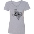 thumbnail image 3 of Inktastic Texas Word Salad State Outline Women's V-Neck T-Shirt, 3 of 5