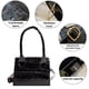 thumbnail image 3 of Bolso de un solo hombro, bolso clásico de piel sintética, bolso de mano, adecuado para damas, citas diarias, negro, 3 of 5